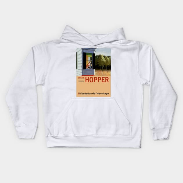 Edward Hopper - Cape Cod Morning - Minimalist Exhibition Art Poster Kids Hoodie by notalizard